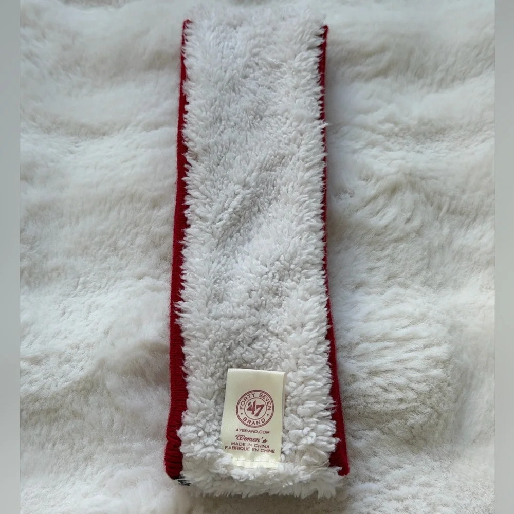 47 Brand Ball State Red and White Patterned Headband